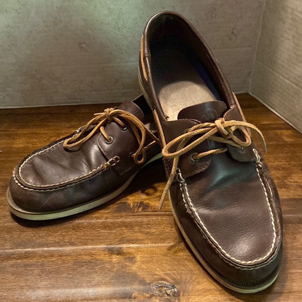 G.H. Bass & Co. Men's Brown Leather Boat Shoes